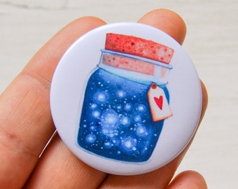 Dreams jar Pin, school badge illustration