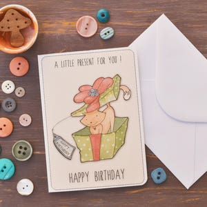 Biglietto d'auguri con gatto, Buon compleanno