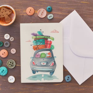 Carte de vœux personnalisée, illustration personnalisée, vœux personnalisés, design original, cadeau de Noël