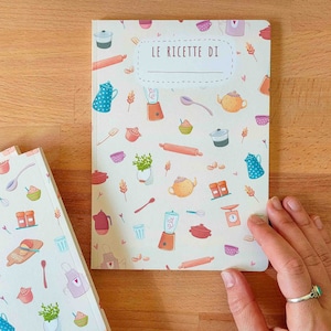 Quaderno per ricette fatto a mano personalizzabile con nome, regalo festa della mamma, san valentino