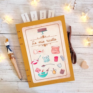 Le mie ricette, Ricettario con rilegatura artigianale, diario personalizzabile