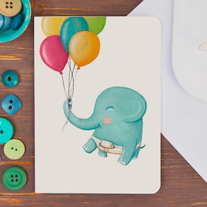 Biglietto d'auguri per nascita,  Elefantino