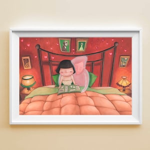 Poster film "Amélie", stampa tema cinema con illustrazione del film Il favoloso mondo di Amélie