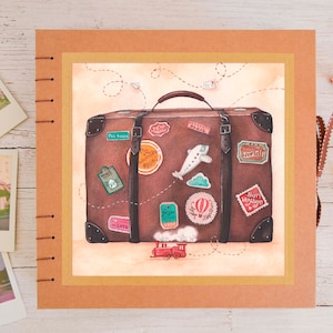 Album fotografico di viaggio con copertina personalizzabile, album grande Valigia