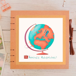 Album fotografico piccolo Mappamondo, copertina personalizzabile