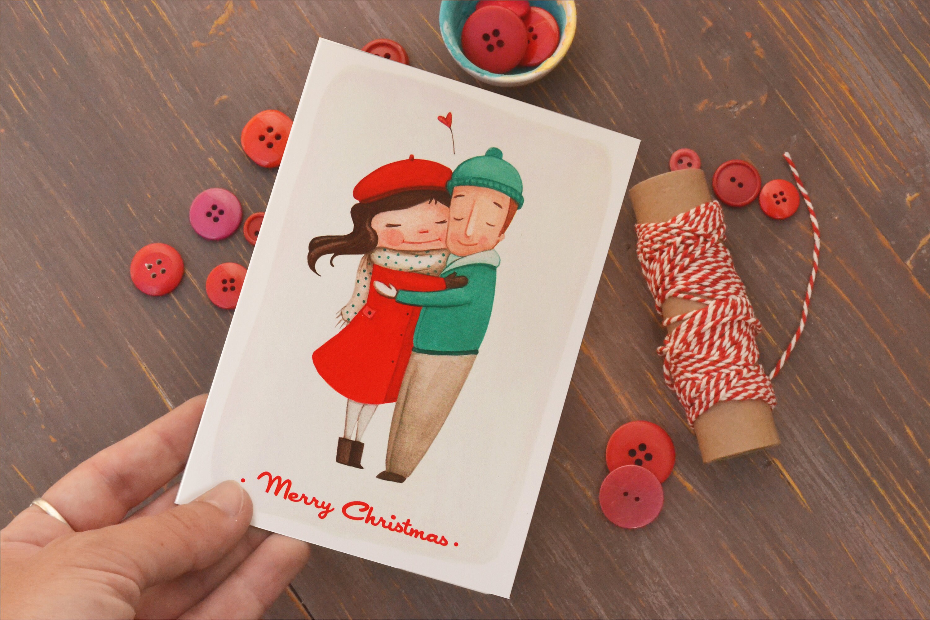 Crea cartoline personalizzate con testo | Natale | Cartoline di Natale