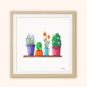 Poster Fiori, stampa su carta di illustrazione romantica