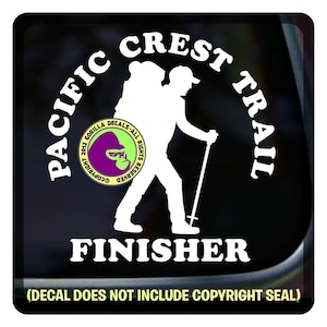 PACIFIC CREST FINISHER Trail Thru Hiker - Love pct Hike Vinyl Decal Sticker