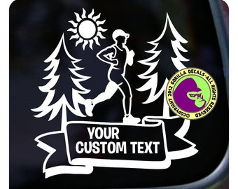 ULTRAMARATHON - Add CUSTOM TEXT - Ultra Runner Marathon Vinyl Decal Sticker Sign