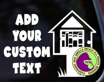 LITTLE FREE LIBRARY - Add Custom Words - Reading Book Vinyl Decal Sticker