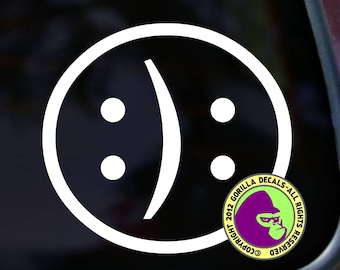 BIPOLAR SYMBOL in Circle Awareness Disorder Vinyl Decal Sticker