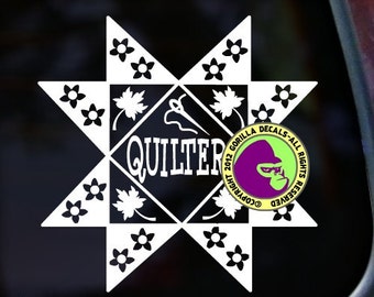 QUILTER Quilting Quilt Hobby Fabric Vinyl Decal Sticker
