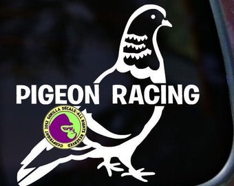 PIGEON RACING Keeper Bird Homing Pigeons Breed Vinyl Decal Sticker