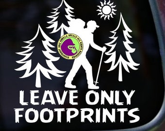 CUSTOM TRAIL NAME HIKER Hiking Vinyl Decal Sticker F