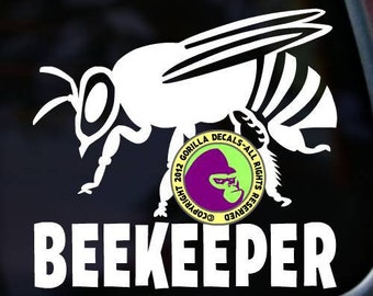 BEEKEEPER Bees Honey Bee Farm Honey Vinyl Decal Sticker