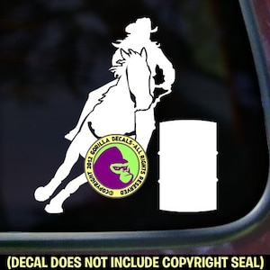 Barrel Racing Horse Rider Race Racer Rodeo Girl Vinyl Decal Sticker