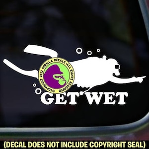 KRIJG NAT Duiker Grappig Duiken Vinyl Decal Sticker