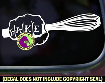 BAKER Fist Whisk Cook Baking Bake Chef Kitchen Vinyl Decal Sticker