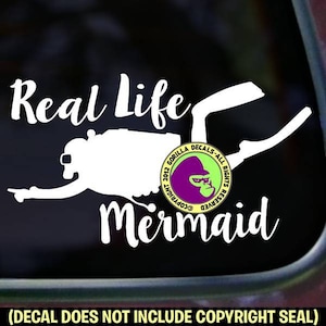 REAL LIFE ZEEMEERMIN Scuba Diver Duiken Dive Love Vinyl Decal Sticker