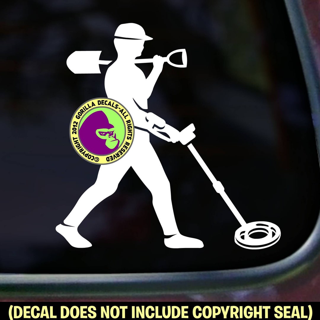 Metal Detecting Treasure Detector Vinyl Decal Sticker - Etsy