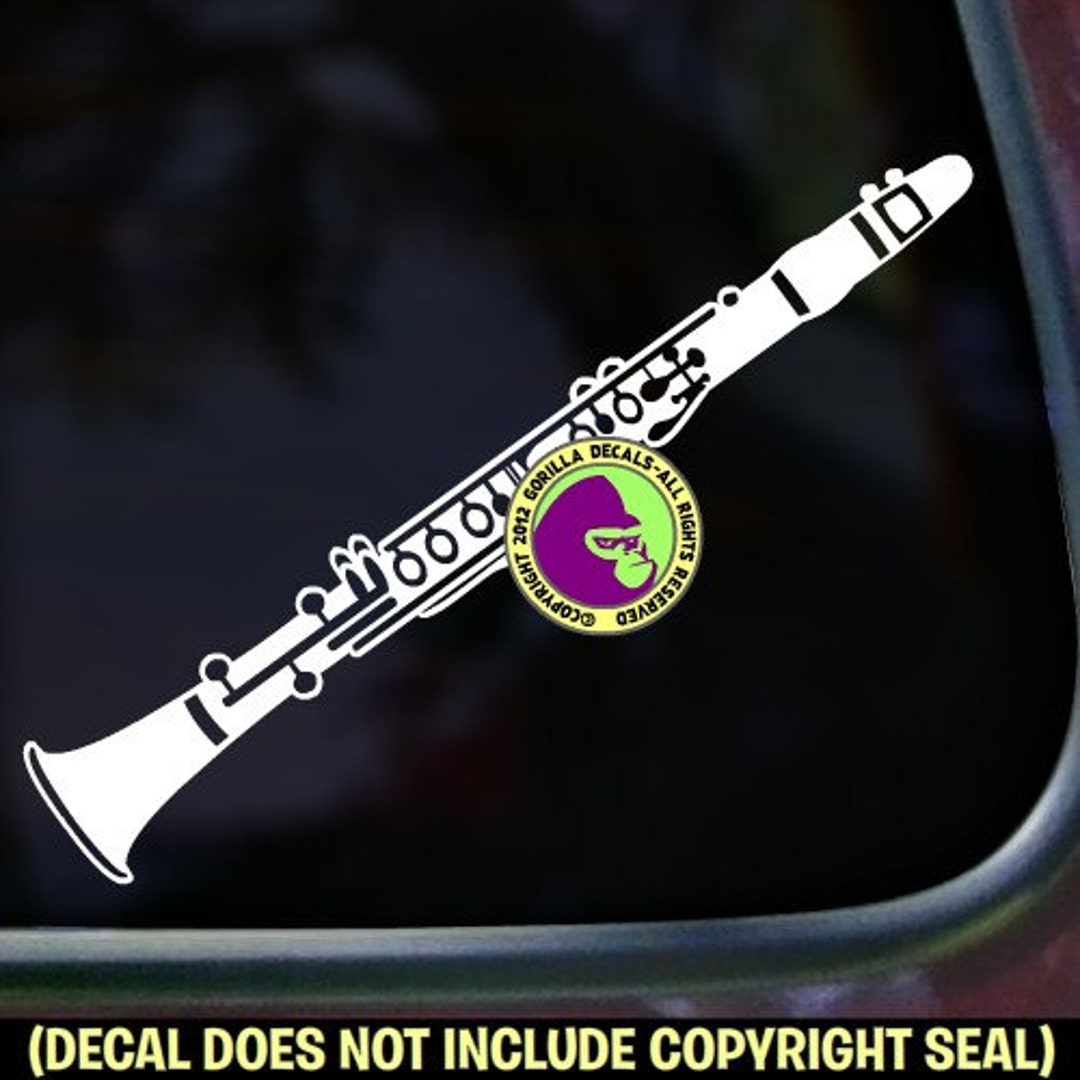 Generic Clarinet Music Instrument Sticker Decal 1 X 8 India