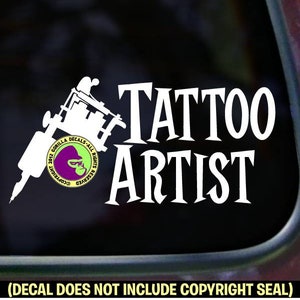 TATTOO ARTIST Shop Tattooist Machine Art Vinyl Decal Sticker