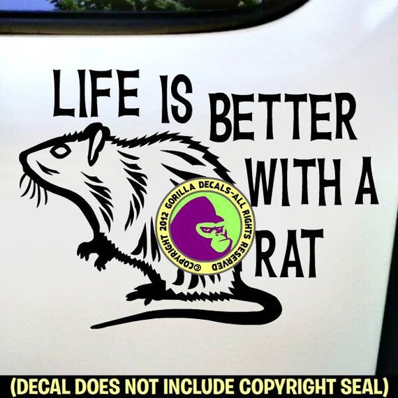 Rat Rats Pet Graphic Decal Sticker Car Vinyl
