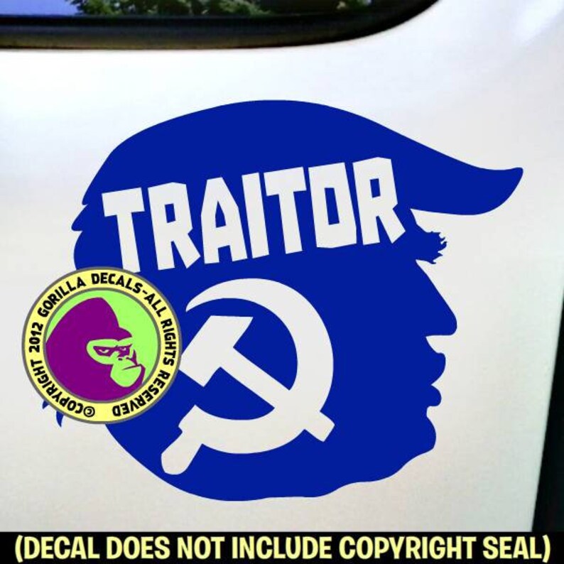 Anti Trump Vinyl Decal Wall Laptop Bumper Sticker 5 Traitor