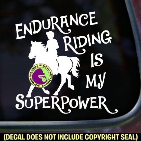 ENDURANCE SUPERPOWER Riding Horse Rider Distance Ride Vinyl Etsy UK