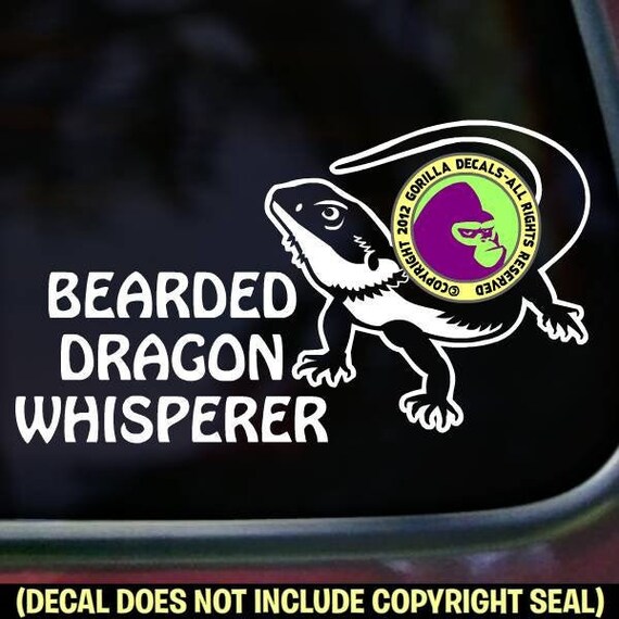 Bearded Dragon with Heart Vinyl Decal Sticker Car Truck Window