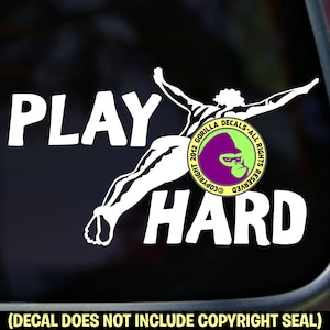 SPEEL HARD mannelijke duiker springplank duiken liefde duik vinyl sticker sticker teken