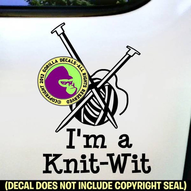 I'M A KNITWIT Funny Knit Knitting Yarn Vinyl Decal Etsy