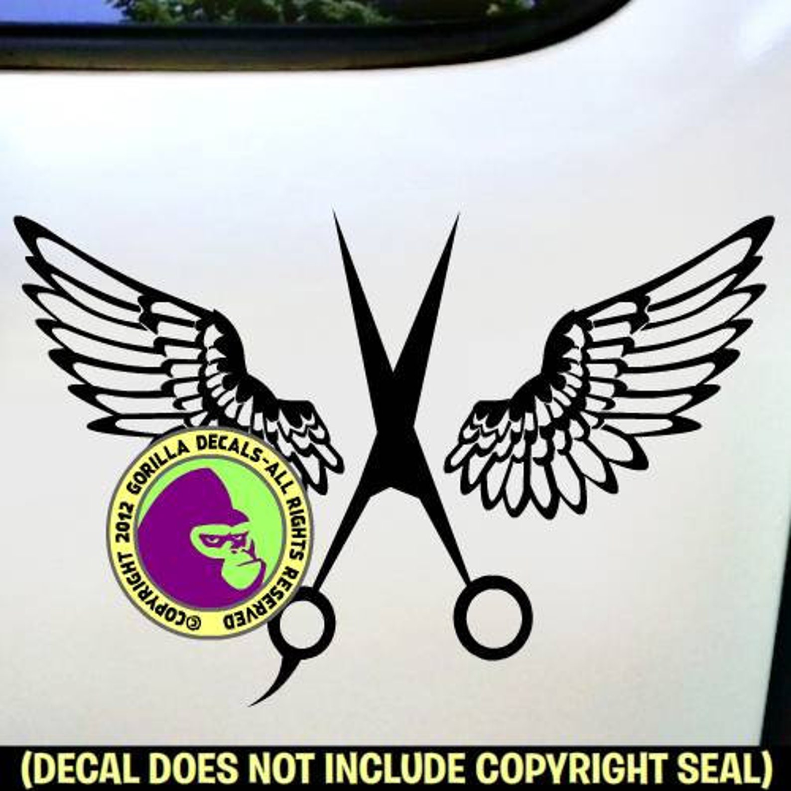 SHEARS WINGS Hair Stylist Hairdresser Angel Salon Vinyl Etsy