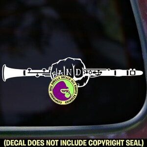BAND Clarinet Player Marching High School Music Vinyl Decal Sticker