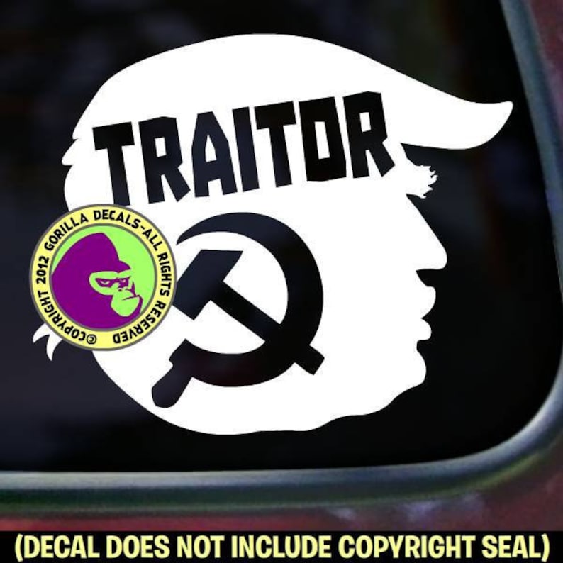 Anti Trump Vinyl Decal Wall Laptop Bumper Sticker 5 Traitor