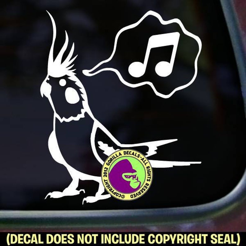 CRAZY COCKATIEL LADY Vinyl Decal Sticker A