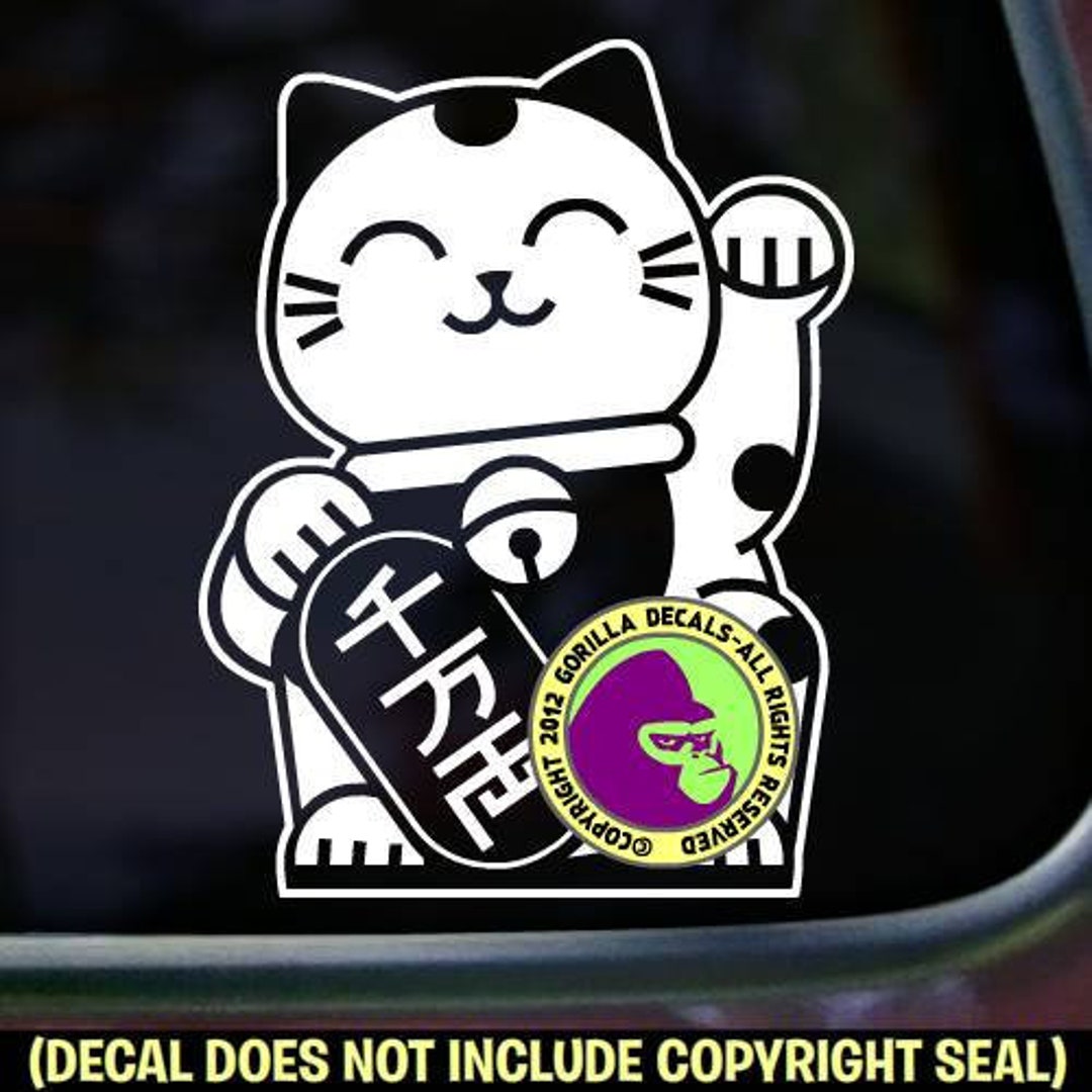 Pussy Cat Cartoon - Vinyl Decal Sticker - Car Window Laptop