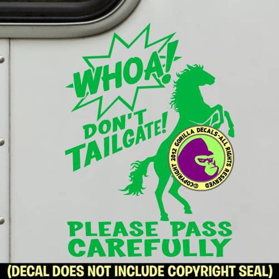 Whoa Rearing Horse Large Horse Trailer Back Door Caution Rider Etsy