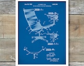 Eames Patent, Eames Chair Patent Poster, Eames Chair, Charles Eames, Charles and Ray Eames, Eames Art, Mid Century Furniture, Wall Art, P284