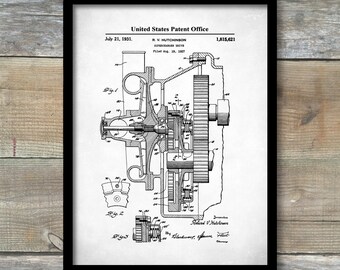 1926 Carburetor Patent Print Automotive Art Garage Decor Car Part Art Mechanic Gift Patent Print Download Digital Prints Car Blueprint Art