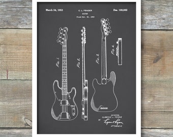 Fender Bass Guitar Poster,Fender Bass Guitar Patent,Fender Bass Guitar Print,Fender Bass Guitar Decor, Fender Bass Guitar Blueprint,P150