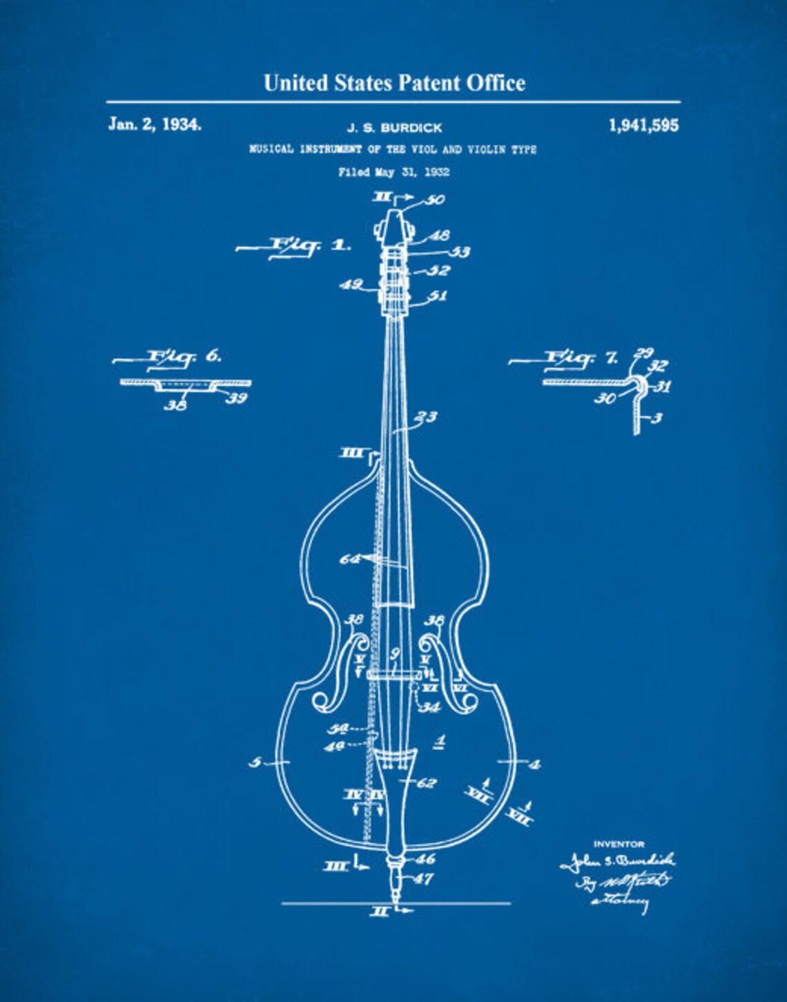 Upright Bass Patent Acoustic Bass Upright Bass Poster Bass Etsy