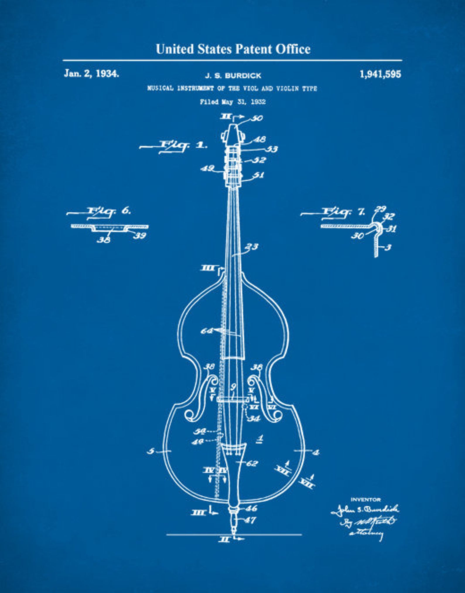 Upright Bass Patent Acoustic Bass Upright Bass Poster Bass Etsy