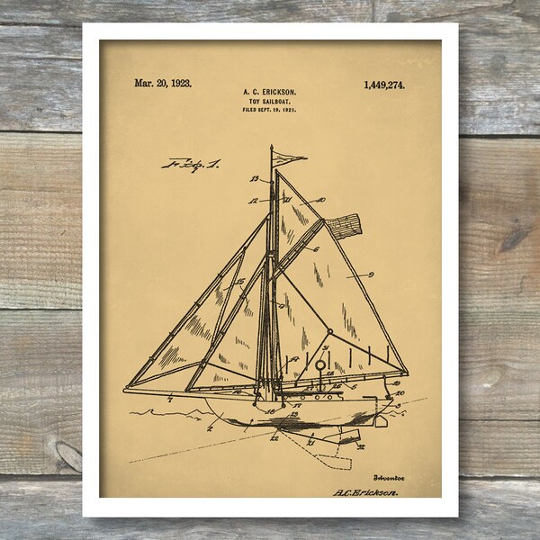 Sailboat Wall Art Etsy
