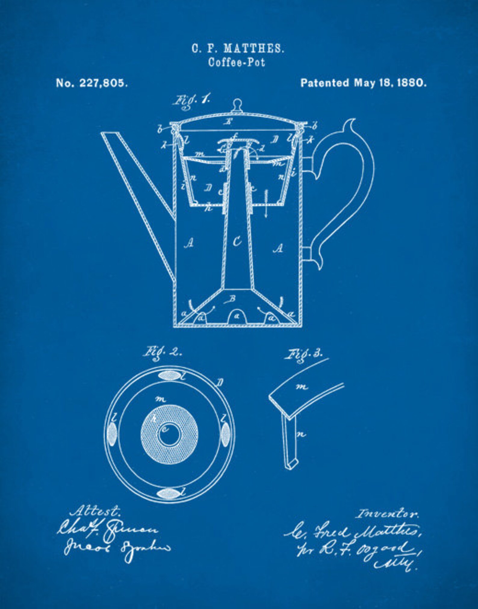 Percolator Coffee Pot Patent Percolator Coffee Pot Poster Etsy