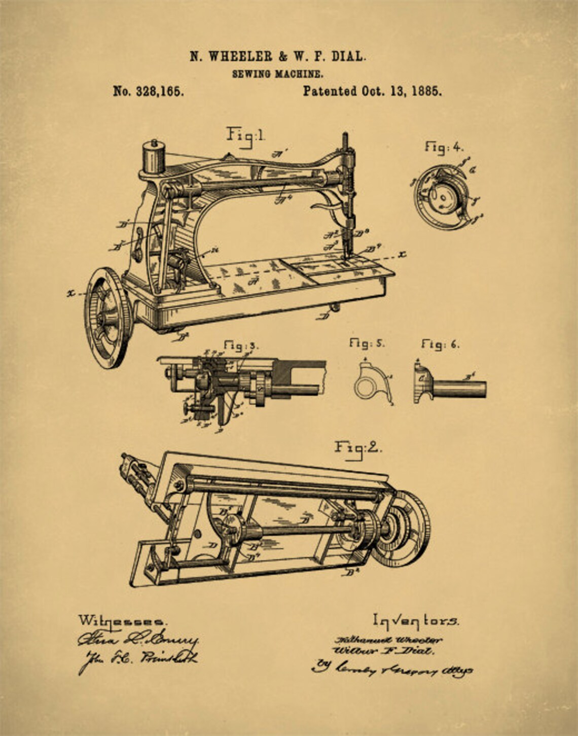 Sewing Machine Patent Sewing Machine Print Sewing Machine Etsy