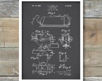 Patent Print, Electrolux Vacuum Cleaner, Vintage Home Appliance, Home Wall Décor, Vacuum Cleaner Design Poster, Vacuum Blueprint, P178