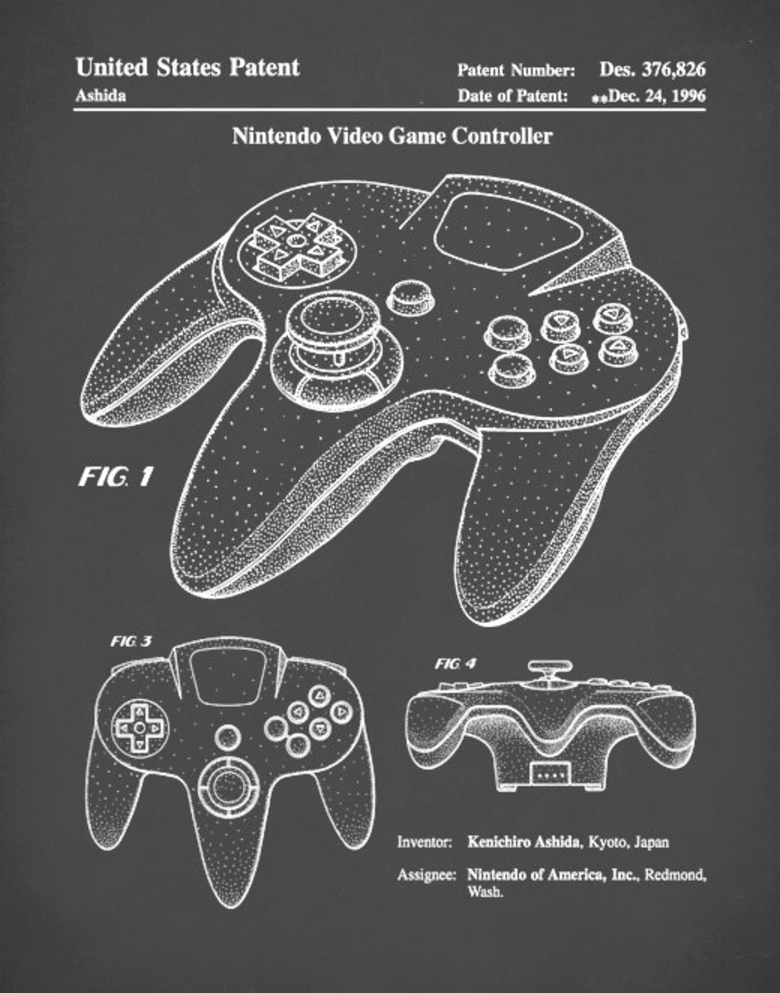 Patent Prints Patent Poster Nintendo 64 Video Game - Etsy