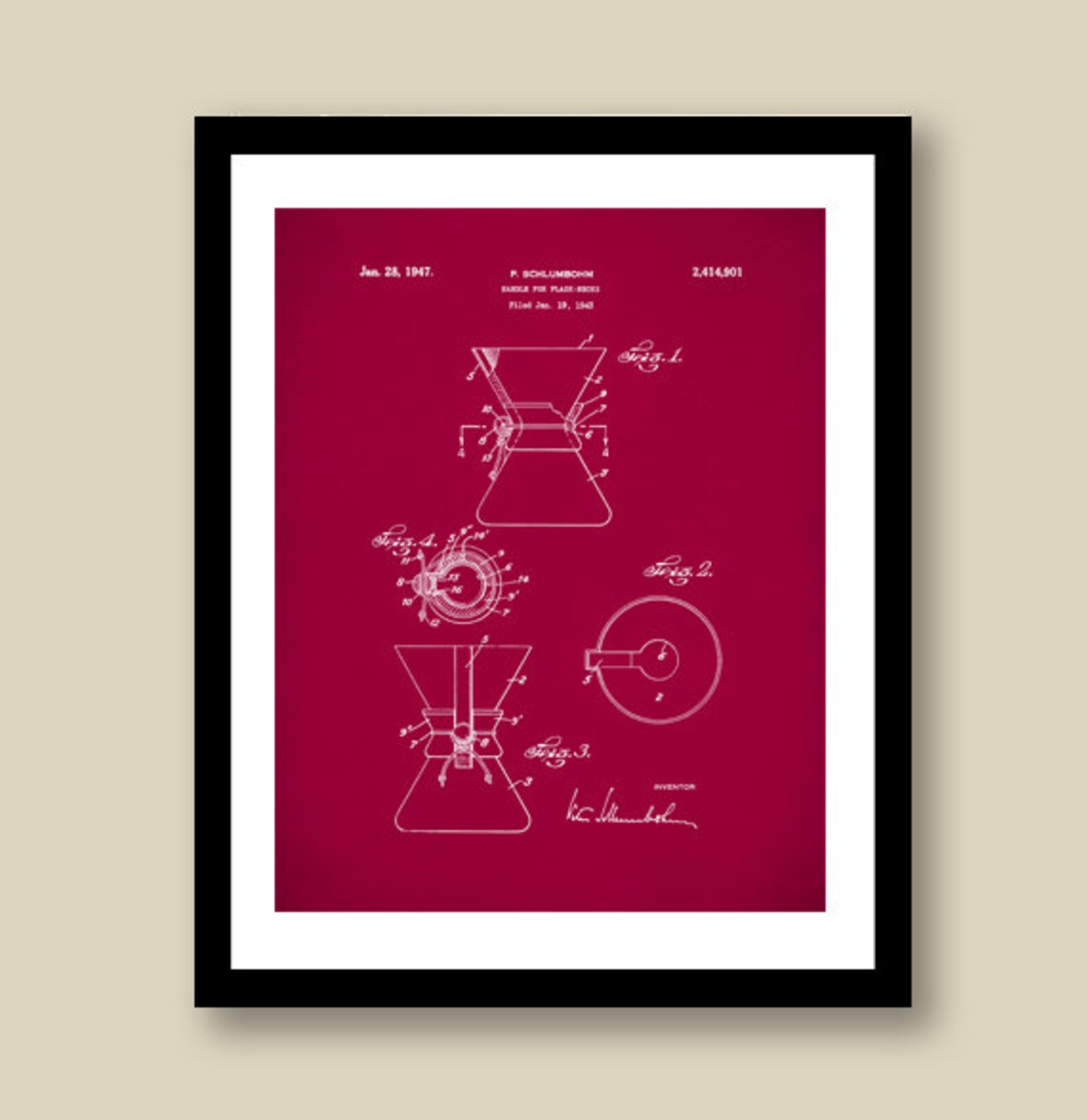 Chemex Coffee Pot Art Chemex Coffee Pot Poster 1947 Coffee Etsy