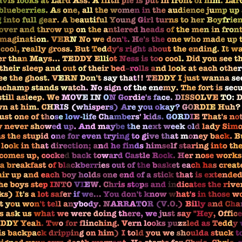 Stand by Me Movie Poster Landscape Typographic Script Etsy